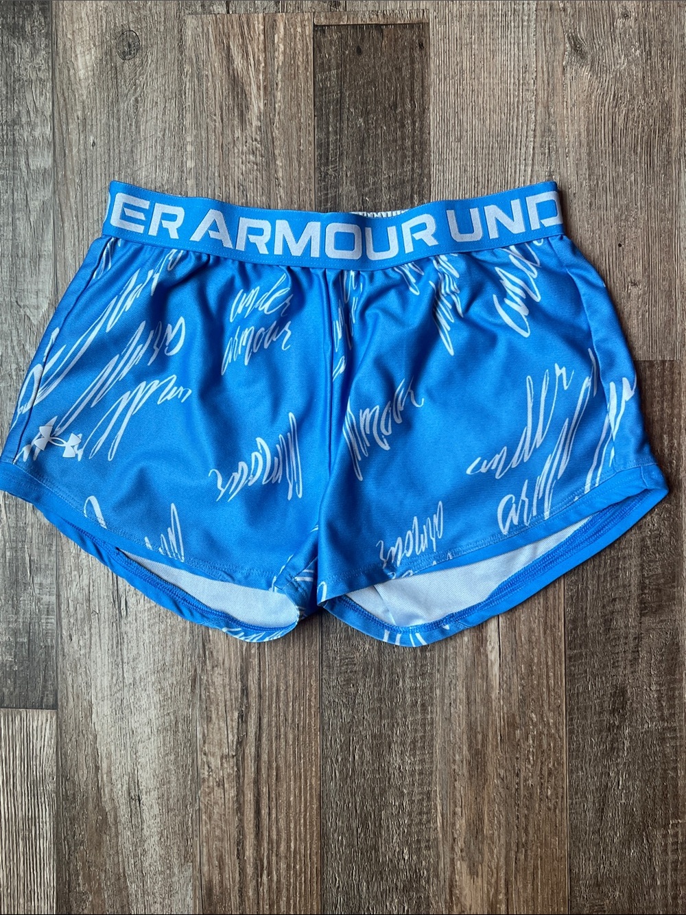 Under Armour Girls Blue Athletic Shorts